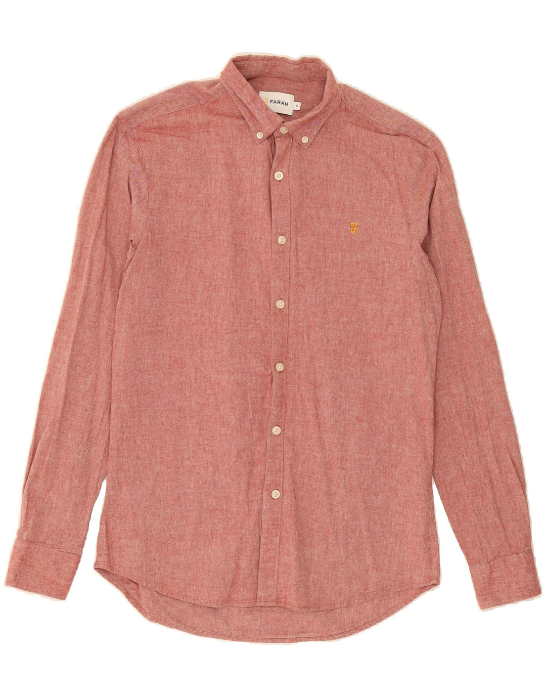 FARAH Mens Slim Fit Shirt Small Pink Cotton Vintage Farah and Second-Hand Farah from Messina Hembry 