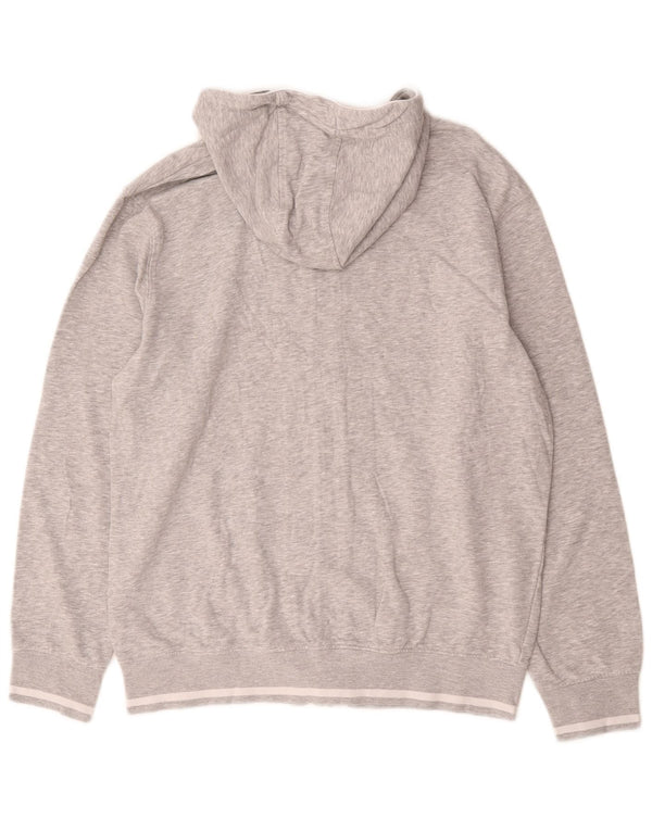 Maglione con cappuccio e zip grafica da uomo Ellesse, grande, in cotone grigio