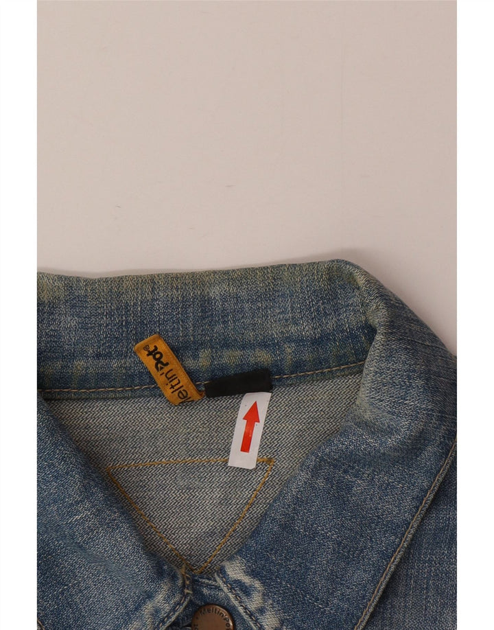 Meltin' Pot Womens Denim Jacket UK 14 Medium Blue Cotton