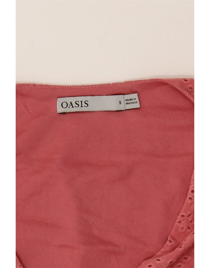 OASIS Womens Wrap Dress UK 10 Small Pink Polyester Vintage Oasis and Second-Hand Oasis from Messina Hembry 