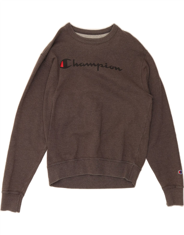 CHAMPION Mens Graphic Sweatshirt Jumper Medium Brown Cotton Vintage Champion and Second-Hand Champion from Messina Hembry 