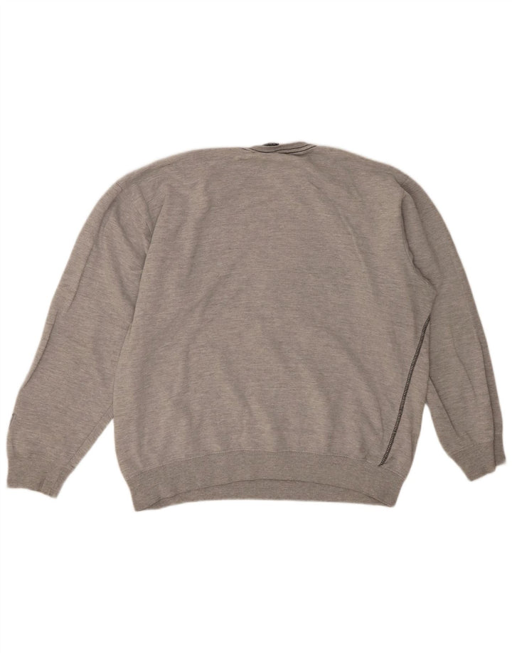 UNCLE SAM Mens Graphic Sweatshirt Jumper XL Grey Colourblock Cotton