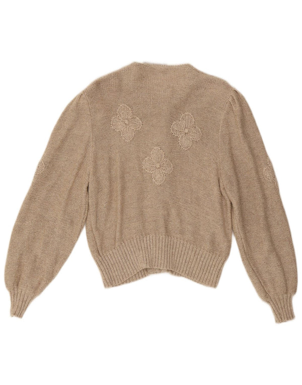 Pulover cardigan pentru femei Stapf UK 12 Medium Bej Floral