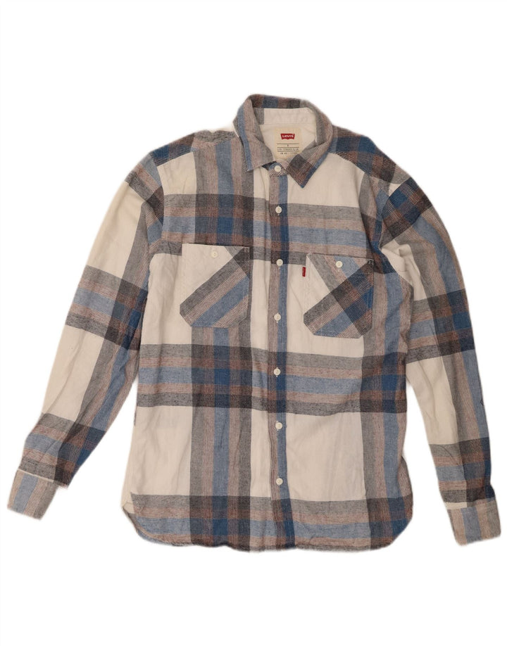LEVI'S Mens Flannel Shirt Small Multicoloured Check Cotton