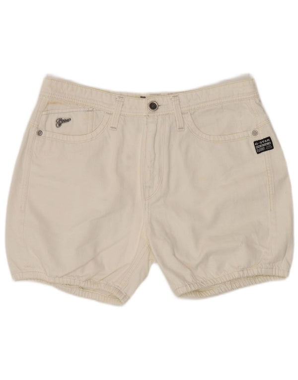 G-Star Damen Jeansshorts W27 Small Weiße Baumwolle