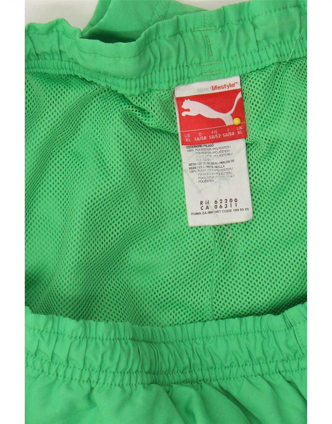 Pantaloncini sportivi grafici da uomo Puma XL verde poliestere