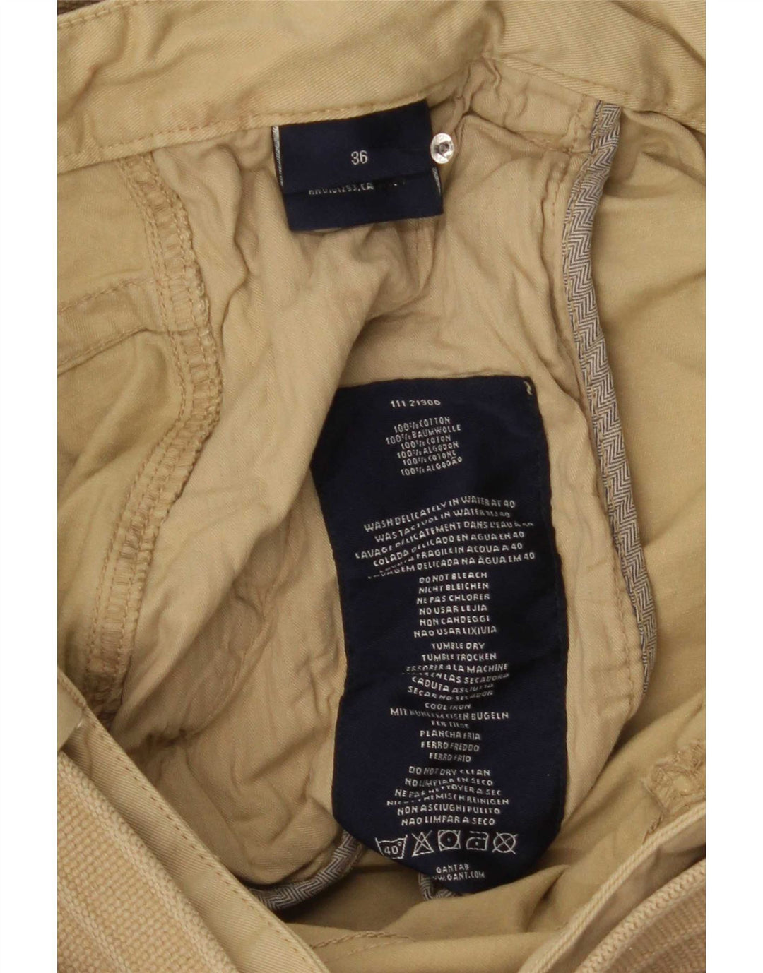 Gant Mens Cargo Shorts W36 Large Beige Cotton