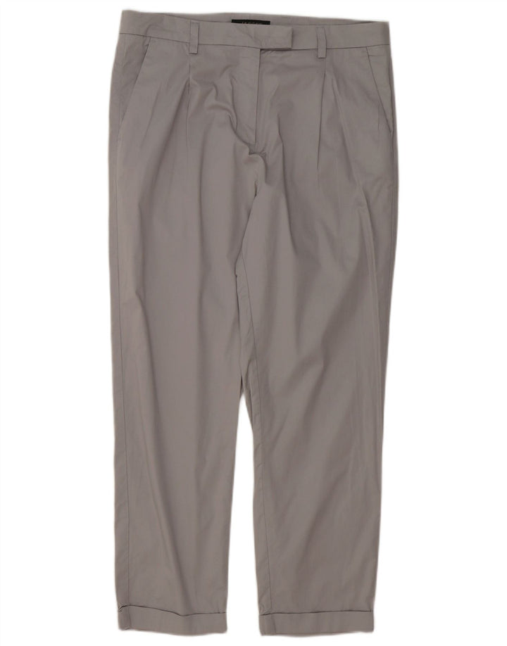 Jaeger Damen Crop Pegged Anzughose UK 12 Medium W32 L25 Grau Polyester