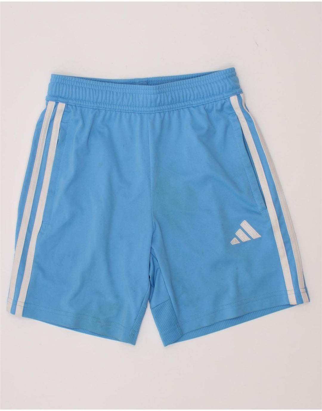 Adidas Boys Sport Shorts 9-10 Years Blue Polyester