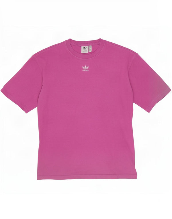 Adidas T-shirt surdimensionné pour femme UK 4/6 XS Violet Coton