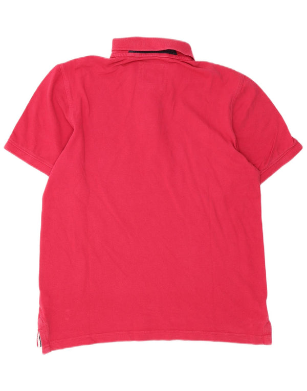 Crew Clothing Mens Polo Shirt Medium Pink Cotton