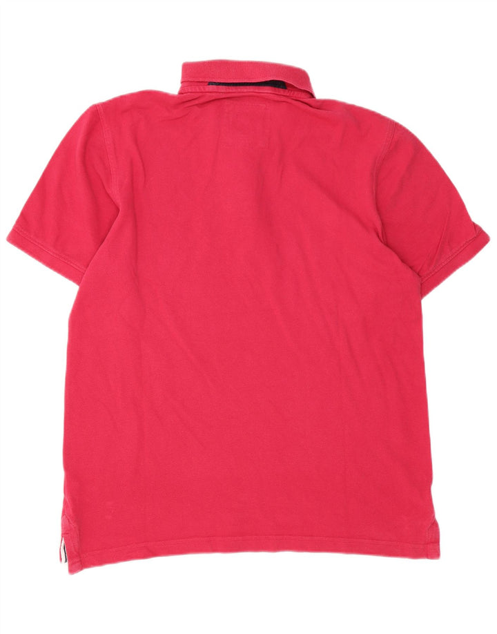 Crew Clothing Mens Polo Shirt Medium Pink Cotton