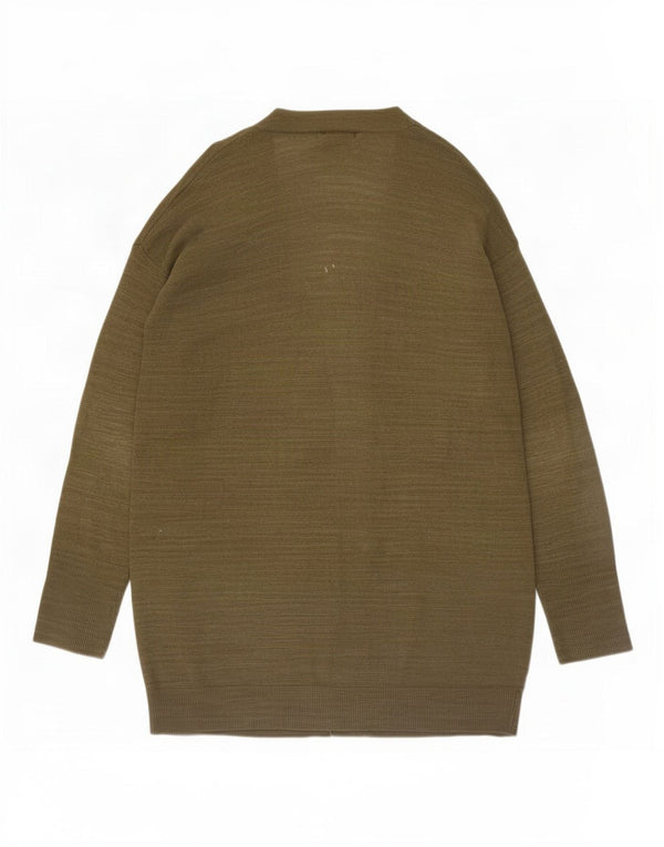 Massimo Dutti női hosszúsoros nyitott kardigán pulóver UK 14 Medium Khaki