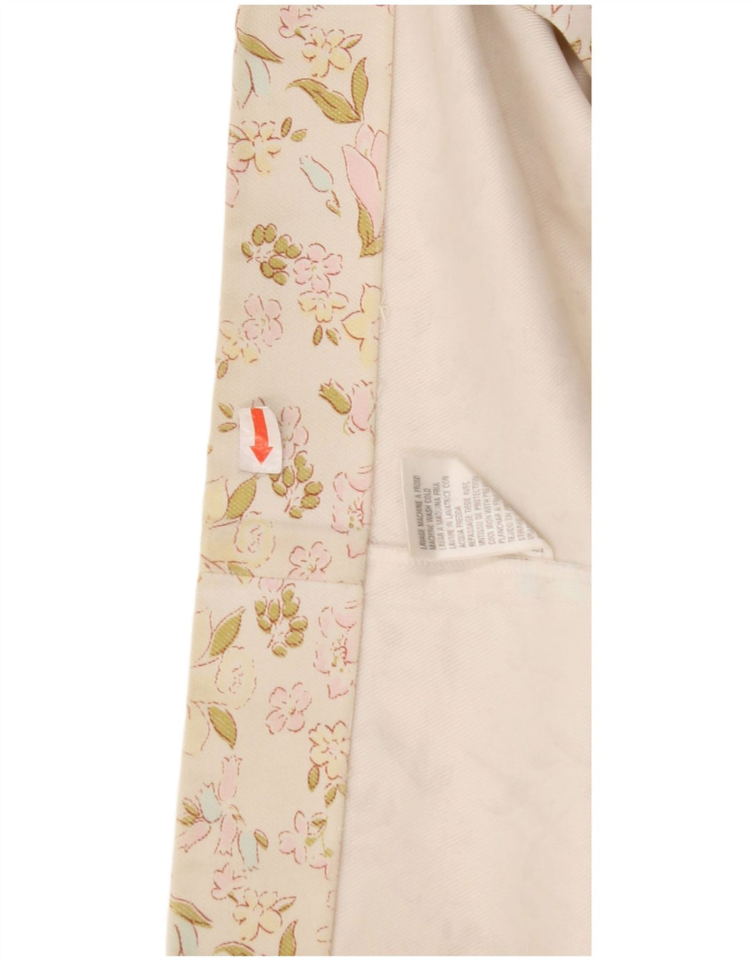 CACHAREL Womens Mini Skirt W30 Medium Off White Floral Cotton