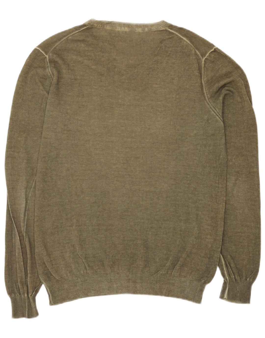 Sisley Herre V-hals sweater Stor Khaki