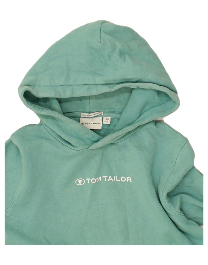 TOM TAILOR Boys Graphic Hoodie Jumper 8-9 Years Turquoise Cotton Vintage Tom Tailor and Second-Hand Tom Tailor from Messina Hembry 