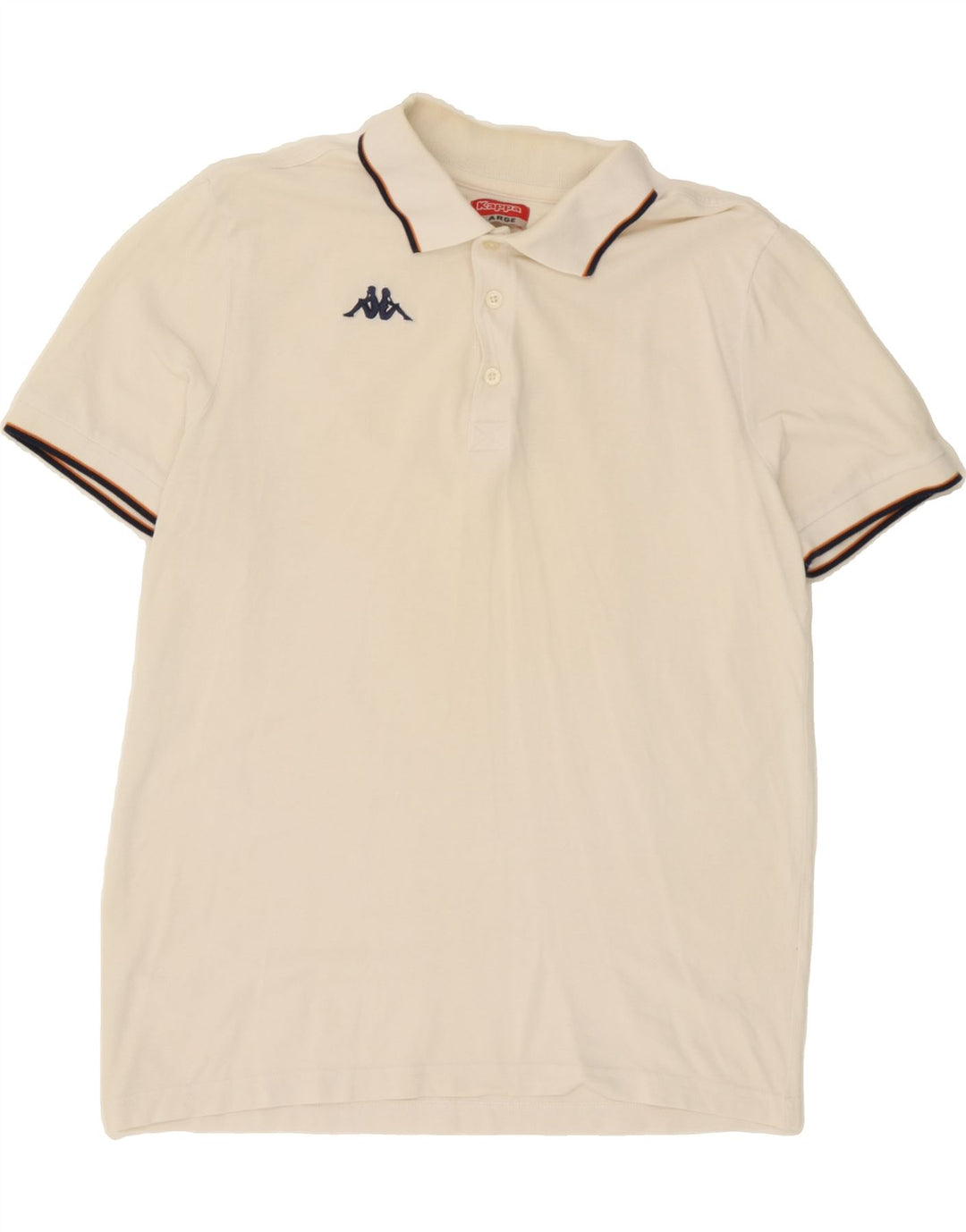 KAPPA Mens Polo Shirt Large White Vintage Kappa and Second-Hand Kappa from Messina Hembry 