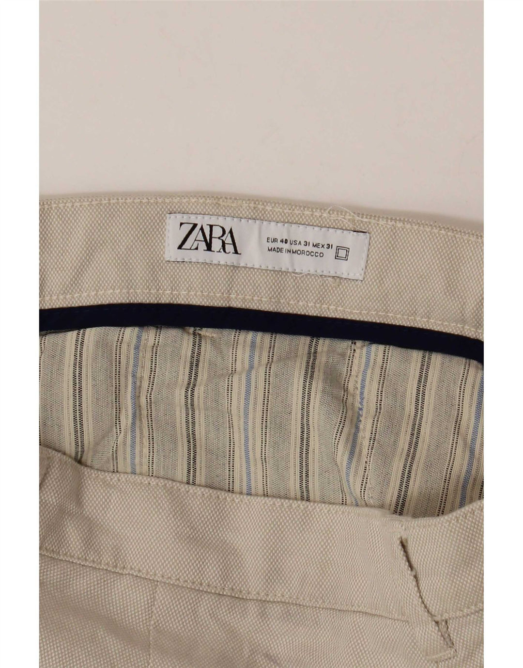 Pantaloncini chino da uomo Zara EU 40 medi W31 Beige