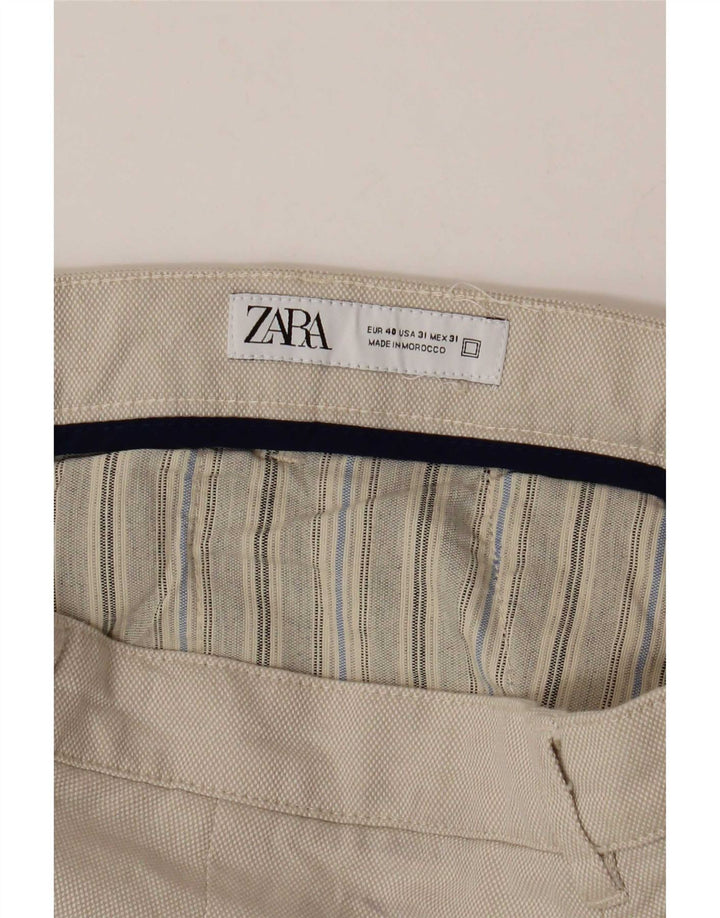 Pantaloncini chino da uomo Zara EU 40 medi W31 Beige