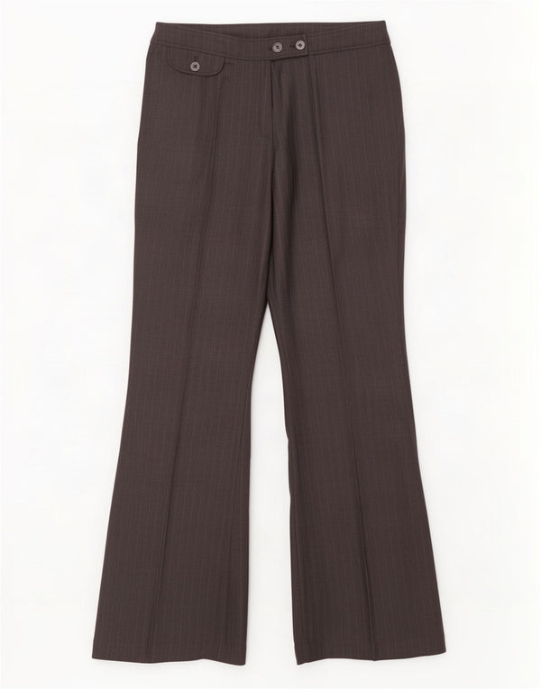 Pantaloni casual da donna Marks & Spencer UK 14 Large W34 L33 Gessato nero