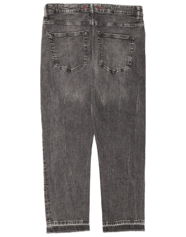 Женские прямые джинсы Zara EU 38, маленькие W28 L26, серые