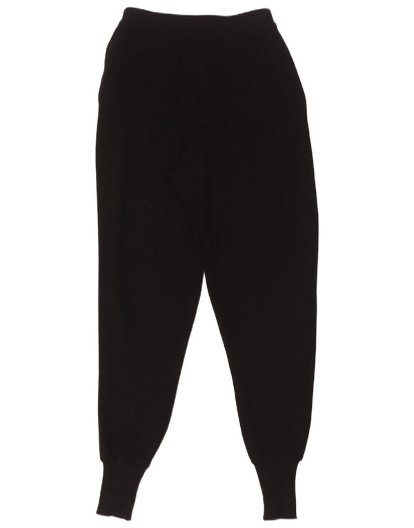 Zara Pantalon de survêtement en tricot pour femme UK 10 Small Noir