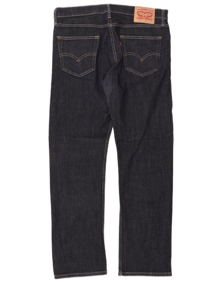 Levi's Womens 504 Straight Jeans W33 L32 Navy Blue