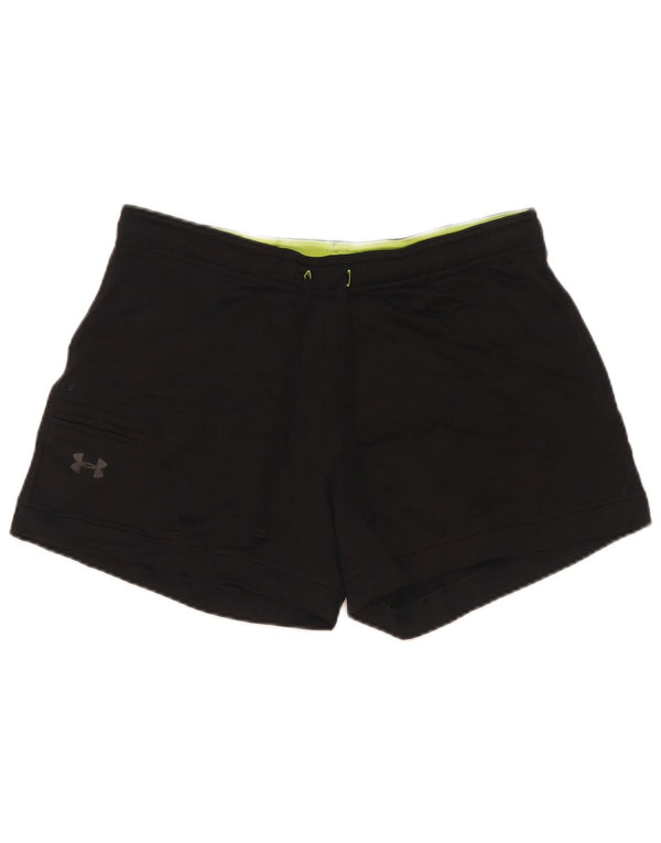 Under Armour Womens Heat Gear Sport Shorts UK 14 Medium  Black Polyester