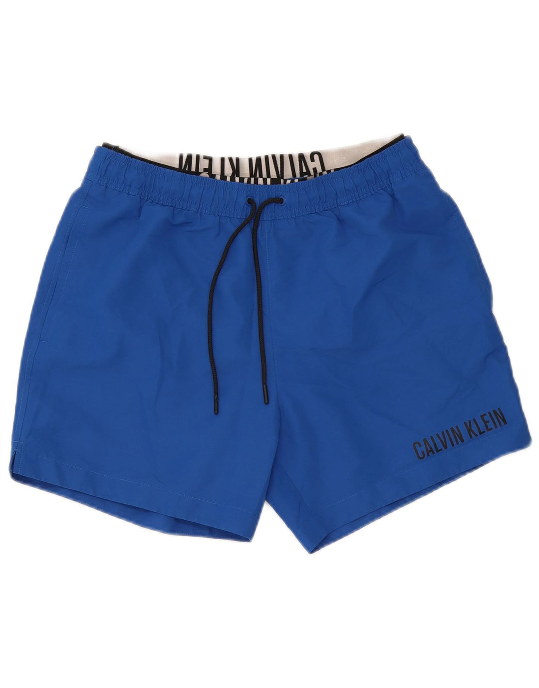 Calvin Klein Herren-Badeshorts mit Grafik, mittelblau, Polyester