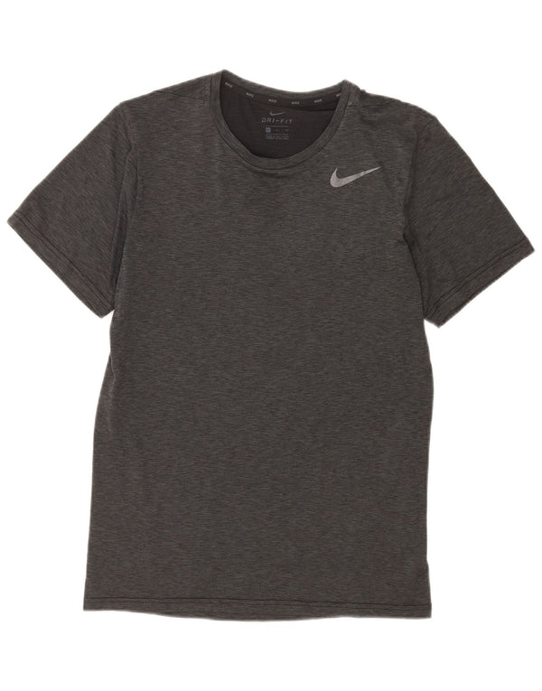 Nike herre Dri Fit T-shirt top lille grå polyester