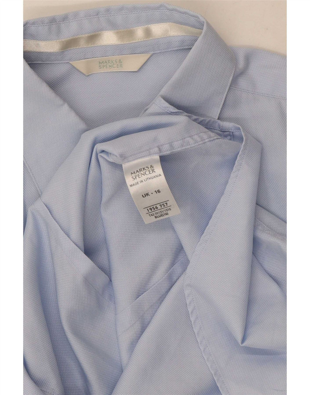 Marks & Spencer Damska koszula wizytowa UK16, duża, niebieska, bawełniana