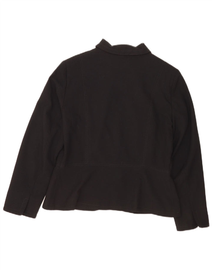 Jachetă pentru femei Marks & Spencer Petite cu fermoar complet UK 14 Medium Black