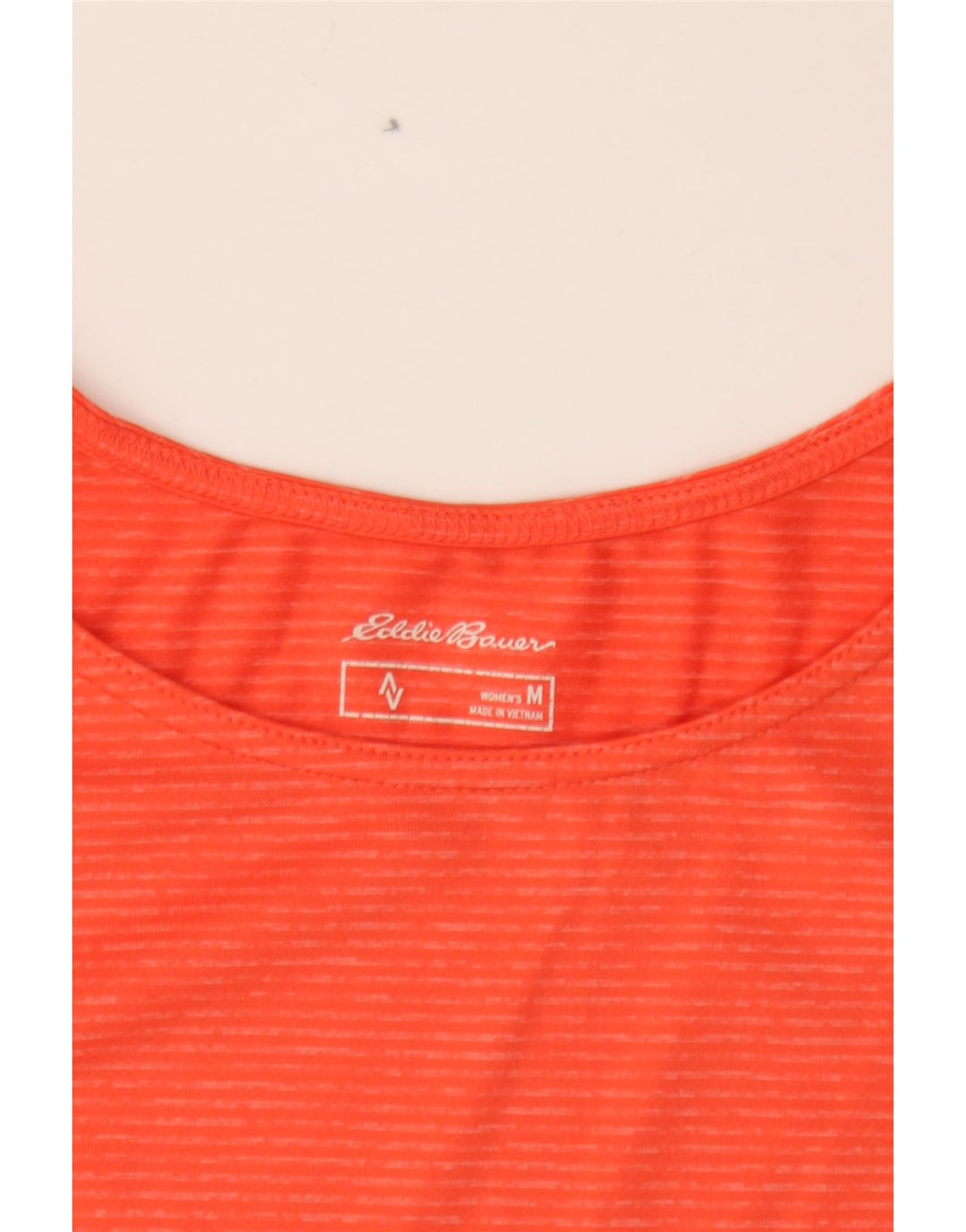 EDDIE BAUER Womens Vest Top UK 12 Medium Orange Striped Polyester Vintage Eddie Bauer and Second-Hand Eddie Bauer from Messina Hembry 