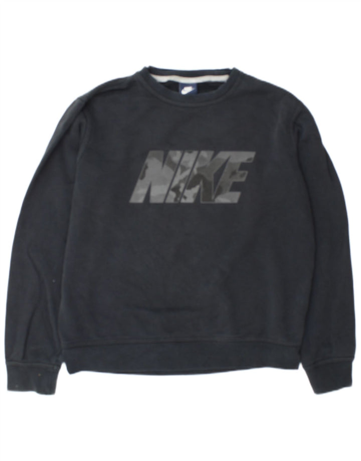 Nike Mens Graphic Sweatshirt Jumper Medium Grey Cotton