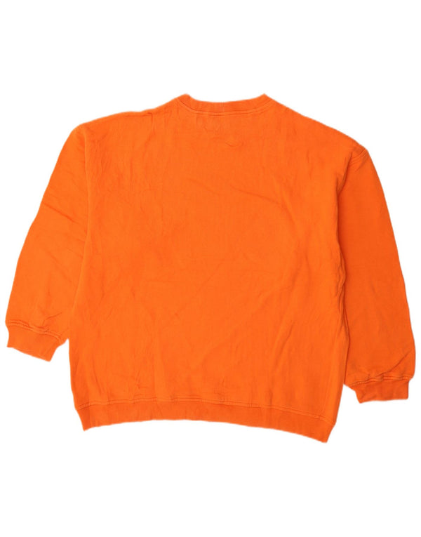 Stefanel Mens Graphic Sweatshirt Jumper XL Orange