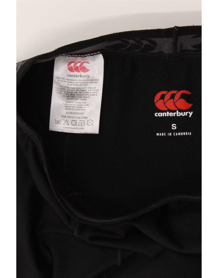 CANTERBURY Mens Therma-Fit Graphic Leggings Small  Black Polyester Vintage Canterbury and Second-Hand Canterbury from Messina Hembry 