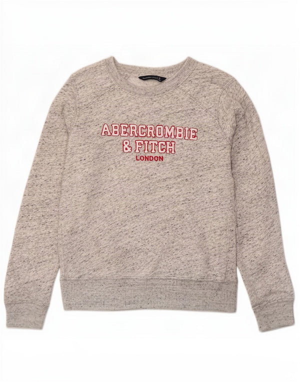 Felpa da donna Abercrombie & Fitch UK 14 Grigio medio chiazzato