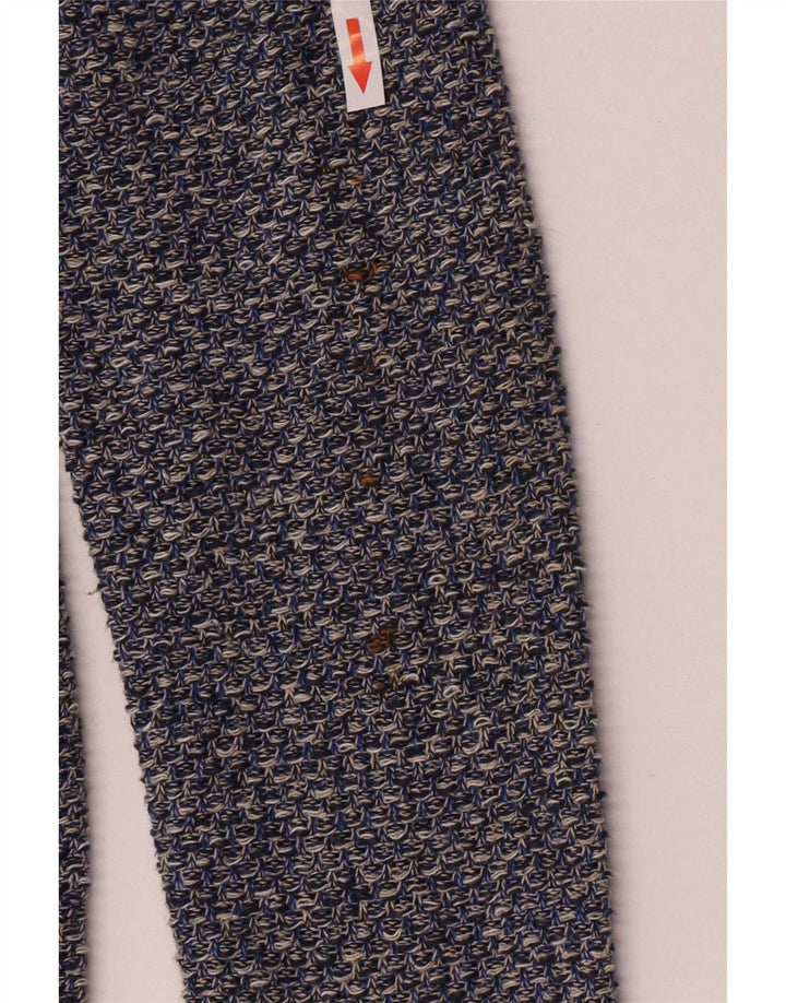 Zara Boys Knit 2 Button Blazer Jacket 13-14 Years Blue Flecked Cotton