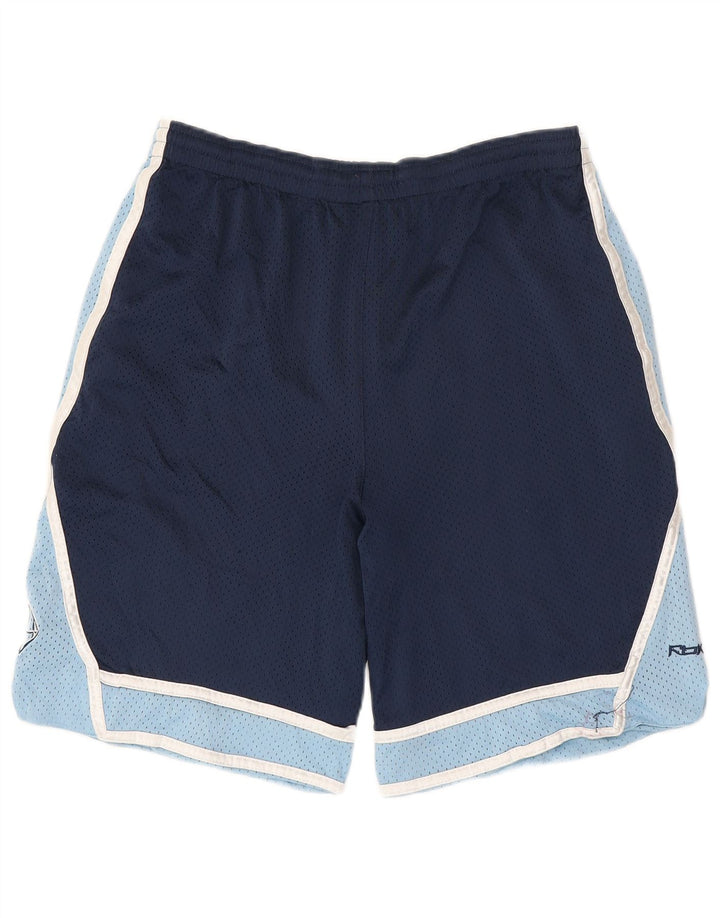 REEBOK Mens Sport Shorts XL  Navy Blue Colourblock Polyester