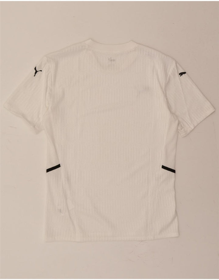 PUMA Mens T-Shirt Top Medium White Polyester Vintage Puma and Second-Hand Puma from Messina Hembry 