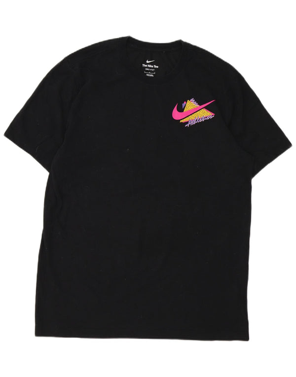 Nike Mens Graphic T-Shirt Top Large Black Cotton