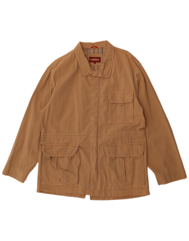 Carrera Mens Utility Jacket UK 38 Medium Beige Cotton