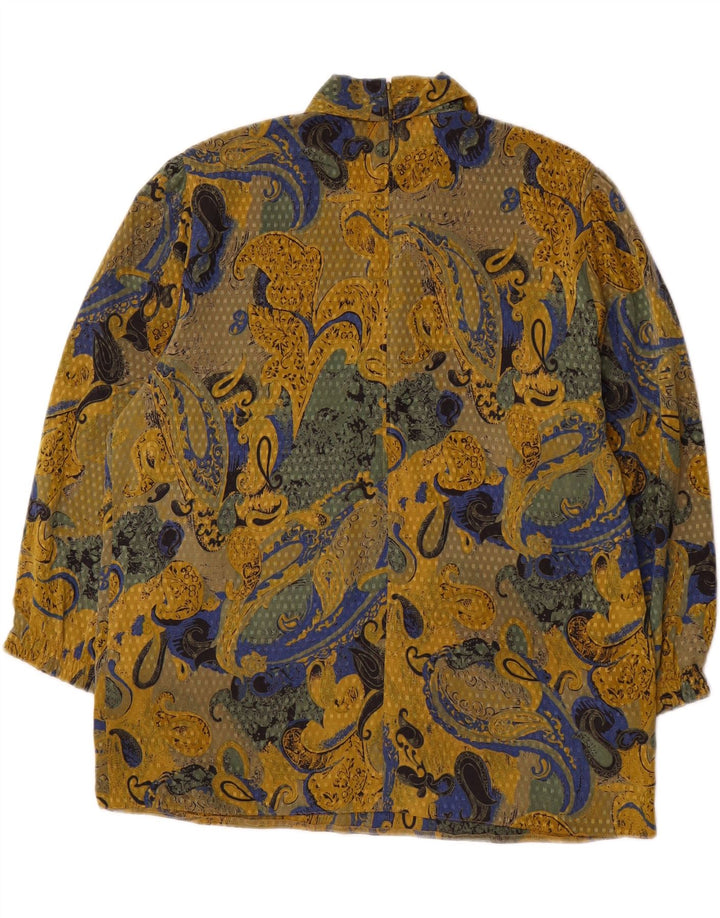 FRANKENWALDER Womens 3/4 Sleeve Blouse Top EU 40 Medium Yellow Paisley Vintage Frankenwalder and Second-Hand Frankenwalder from Messina Hembry 