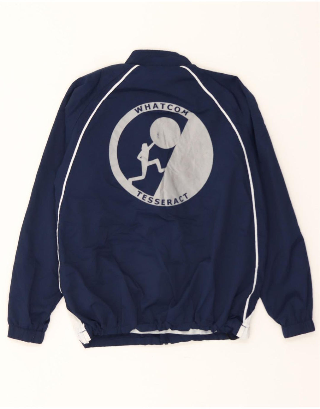 OASIS Boys Tracksuit Top Jacket 11-12 Years Large  Navy Blue Colourblock Vintage Oasis and Second-Hand Oasis from Messina Hembry 