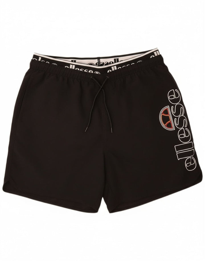 Ellesse Herre Grafiske Badeshorts Large Sort Polyester