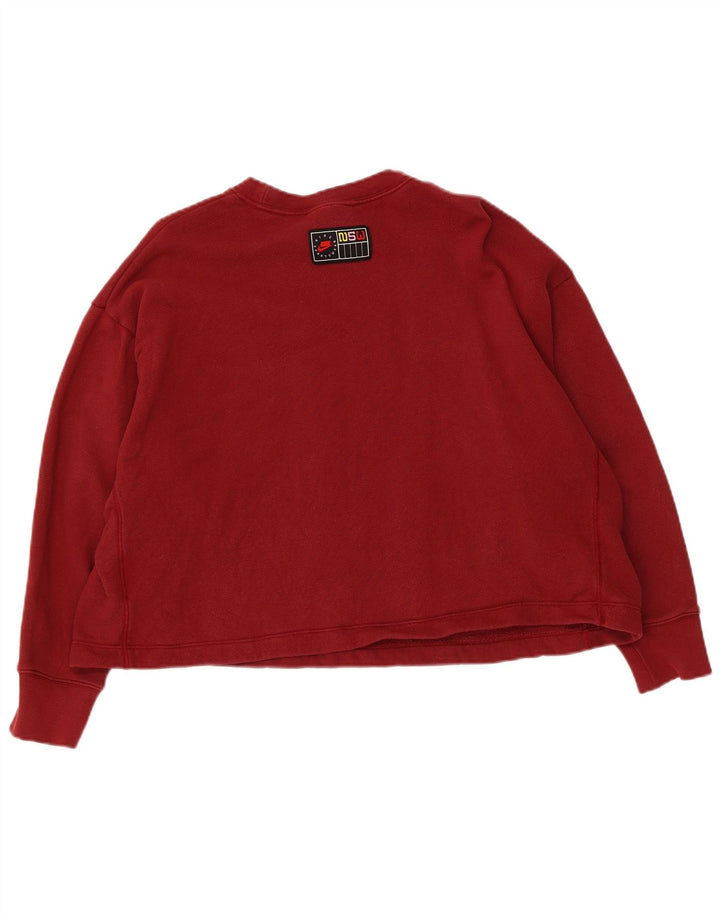 Γυναικείο φούτερ Nike Oversized Crop Jumper UK 14 Medium Red