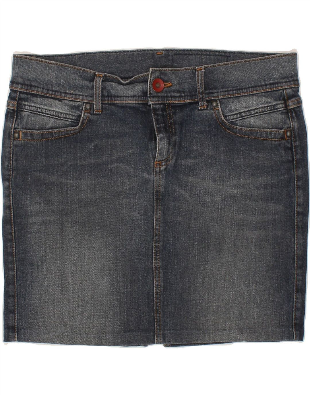 BENETTON Womens Denim Skirt W32 Large Blue Cotton Vintage Benetton and Second-Hand Benetton from Messina Hembry 