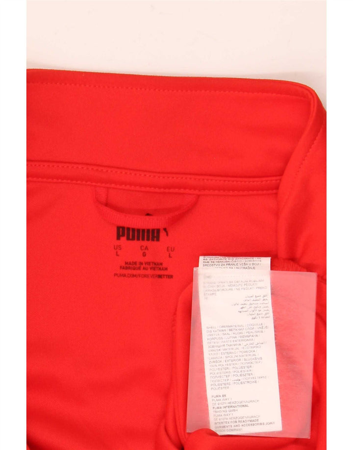 Puma Mens Club Milano Tracksuit Top Jacket Large Red Polyester
