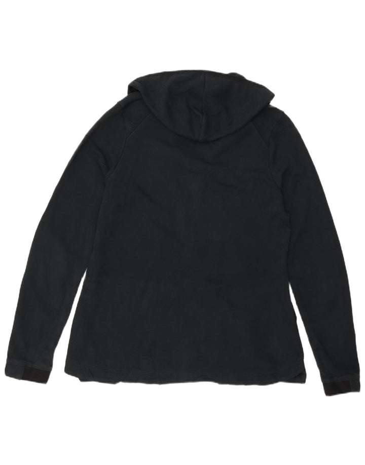 Nike Womens Zip Hoodie Sweater UK 16 Large Black Polyester