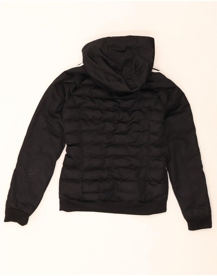 Adidas Womens Hooded Padded Jacket UK 8 Small Black Polyester